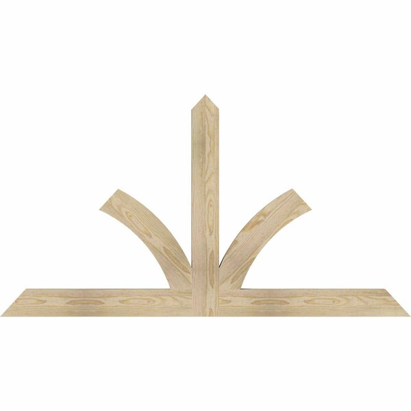 Ekena Millwork Richland Rough Sawn Timber Gable Bracket, Douglas Fir, 60"W x 32"H x 2"D x 4"F, 13/12 Pitch GBW060X32X0204RIC00RDF - main